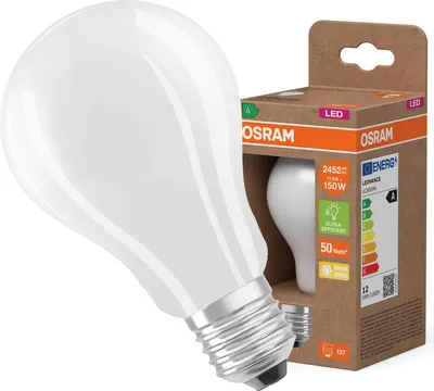Immagine prodotto di OSRAM HOMELIGHTING 4058075839182 LED (monochrome) EEC A (A - G) E-27 Pear shape 11.6 W = 150 W Warm white (Ø x H) 70 mm x 70 mm 1 pc(s)