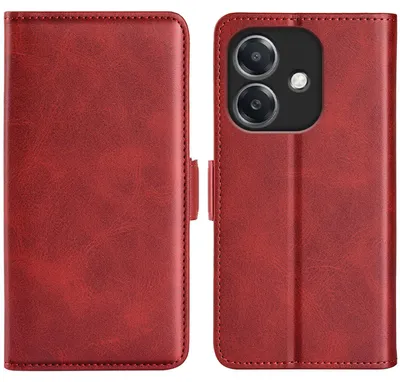 Productafbeelding van MobyDefend Hoesje - Geschikt voor Oppo A60 5G / A40 / A40m  -  Luxe Wallet Book Case (Sluiting Zijkant) - Rood