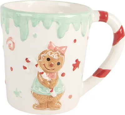 Image de Clayre & Eef Tasse Père Noël 400 ml Blanc Céramique