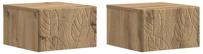 Produktbild von Wandmontierter Nachttisch 2 pcs Artisan-Eiche 49 x 34,5 x 20 cm