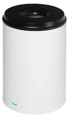 Produktbild von Selbstlöschender Papierkorb | 50 Liter, HxBxT 53x37x37cm | Verzinkter Stahl | Weiß