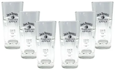 Produktbild von Jack Daniels Tennessee Apple 6x Longdrink Glas 6er Set Gläser 2cl / 4cl geeicht Eichung