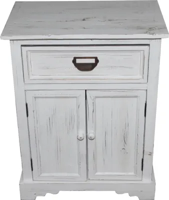 Produktbild von Casa Padrino Shabby Chic Landhaus Stil Kommode mit Schubladen Antik Weiß B 50 cm, H 64 cm - Antik Kommode