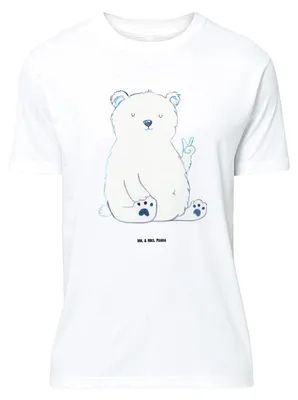 Produktbild von Mr. & Mrs. Panda Tshirt Eisbär Faul - Weiß - Geschenk, Entspannen, T-Shirt mit Spruch, Lustiges, Arbeit, Teddy, Oversize, Nordpol, Bär, große Größen, Arbeitsplatz