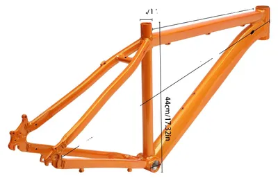 Image de Cadre de VTT, alliage d'aluminium résistant, installation facile, orange