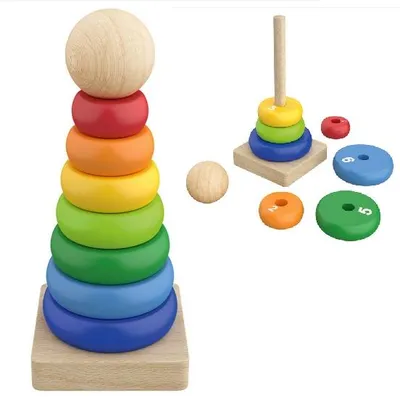 Produktbild von Playtive Holz-Lernturm Deutsche Qualität Natürliches Holz