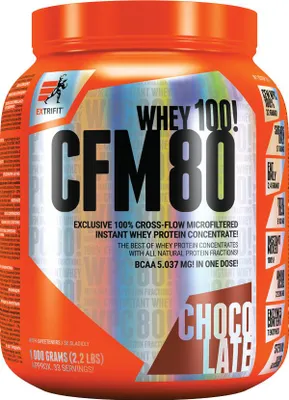 Obrázok produktu pre Extrifit CFM Instant Whey 80 1000 g čokoláda / Srvátkové whey proteíny / Vynikajúci instantný CFM srvátkový proteín s lahodnou krémovou konzistenciou