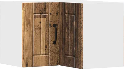 Zdjęcie produktu dla Szafka narożna na ścianę LUCCA Stare drewno 57 x 57 x 40 cm