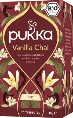 Produktbild von Pukka 5063270114421, Kräutertee, 40 g, Zimt, Ingwer, Kardamom, Vanille, 20 Stück(e), Papierschachtel