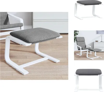 Obrázok produktu pre vidaXL Taburetka na nohy tmavosivá 51x41x40 cm látka - Čalúnená taburetka