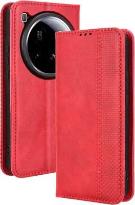 Produktbild von Xiaomi 15 Ultra Hülle - Coverup Vintage Style Klapphülle - Rot