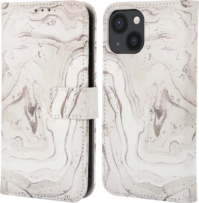 Produktbild von imoshion Design Klapphülle iPhone 13 - Sandy Marble