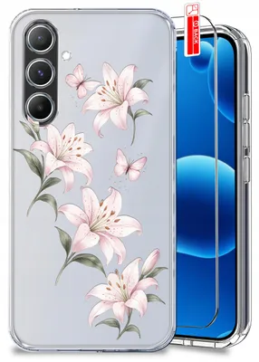 Produktbild von Hülle für Samsung A36 5G – Frühlingsmotive, Frühlingsblumen, durchsichtige Hülle + Displayschutzfolie