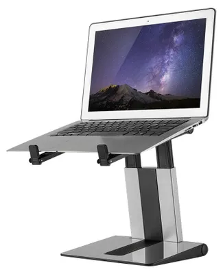 Produktbild von Neomounts NSLS200 Laptop-Halterung 10-17" - höhenverstellbar - faltbar - kompakt - universal, Laptop-Ständer, Silber, Kunststoff, 25,4 cm (10"), 43,2 cm (17"), 254 - 431,8 mm (10 - 17")