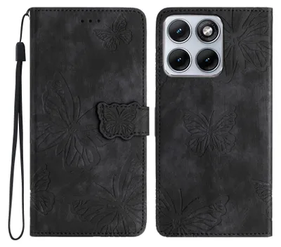 Produktbild von Motorola Edge 70 Fusion Hülle - Coverup Schmetterlinge Klapphülle - Schwarz