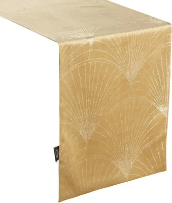 Produktbild von Festliche Tischdecke Tischdekoration BLINK 14 honig 35x220 cm honig gelb  VELVET