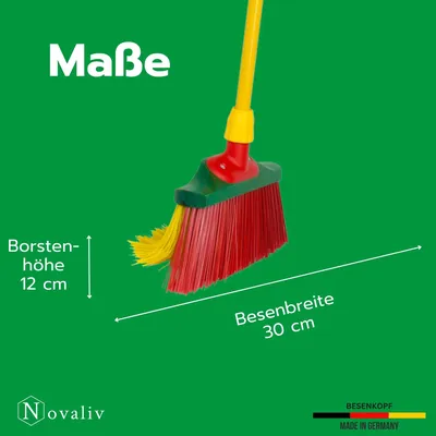 Obrázok produktu pre Novaliv sada metiel s pazúrikmi 30 cm drevo s teleskopickou násadou zahnuté štetiny záhradná metla pouličná metla zametacia metla metla na lístie (2, metla s pazúrikmi)