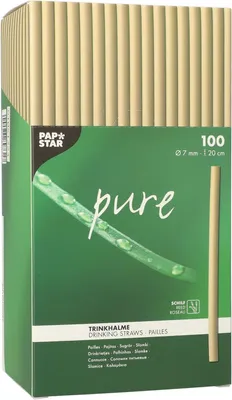 Image de Pailles en plastique, "pure", diamètre 7 mm, longueur 20 cm