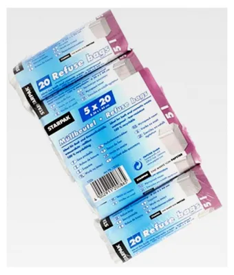 Produktbild von 100 Kosmetik-Müllbeutel LDPE 5 l 44 cm x 36 cm Weiss 12086 Abfallbeutel Müllbeutel