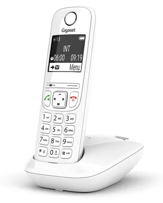 Zdjęcie produktu dla Gigaset AS690, Telefon analogowy/DECT, Zestaw słuchawkowy bezprzewodowy, Głośnik, 100 wejścia, Nazwa i identyfikacja dzwoniącego, Biały