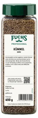 Image de Fuchs Professional Cumin entier grossier épicé légèrement amer 450g
