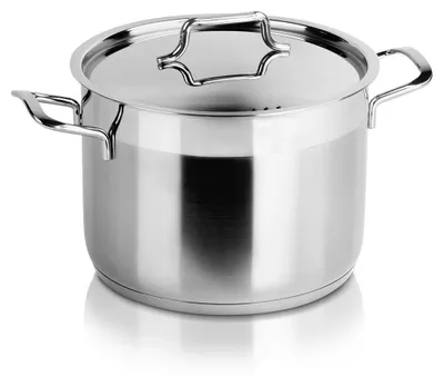 Imagen del producto de Olla de acero inoxidable con tapa - 20 cm - 4,6 litros - Plateada