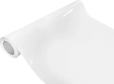 Produktbild von Klebefolie Möbel 100x100 cm - Weiß Glanz - Möbelfolie mit Luftkanal-Kleber - Klebefolie selbstklebend für Küche, Möbel und Auto - Folie für Möbel