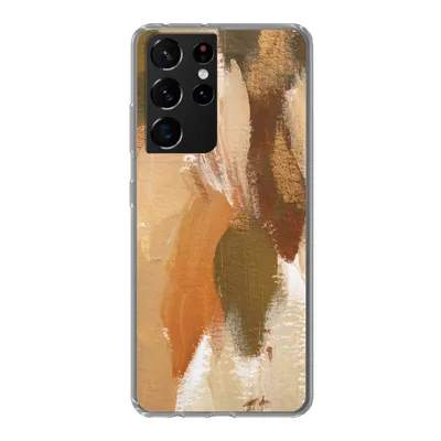 Produktbild von MuchoWow® Handyhülle Schutzhülle Hülle für Samsung Galaxy S21 Ultra Farbe - Orange - Grün Silikon Softcase Handy Hülle - Mobiltelefon