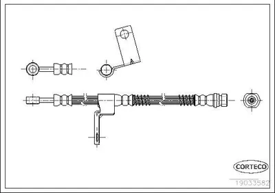 Produktbild von CORTECO 19033582 Bremsschlauch Vorne Links für HYUNDAI GETZ (TB)