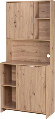 Produktbild von Küchenbuffet Malin mit Arbeitsfläche, 2 Türen, 4 Regalen, 80x180x39 cm (BxHxT)