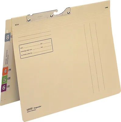 Produktbild von Pendelhefter Orgacolor A4 Amtsheftung chamois Packung mit 50 Stück