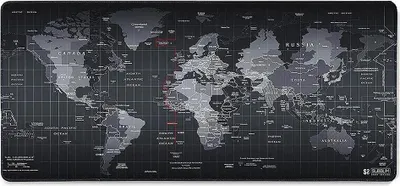 Produktbild von SUBBLIM Mousepad World XL, Schwarz, Muster, Neopren, Gummi, Anti-Rutsch-Basis, Gaming-Mauspad