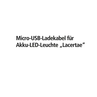 Obrázok produktu pre Nabíjací kábel Micro USB pre nabíjacie svetlo LED LACERTAE (930460)