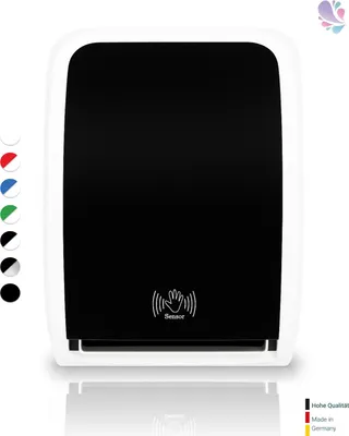 Produktbild von Handtuchspender SENSOR, berührungslos, Batterie & Netzbetrieb, Blattlängenregulator & weitere Innovationen, Blanc Cosmos : Farbe - Schwarz / Weiß Farbe: Schwarz / Weiß