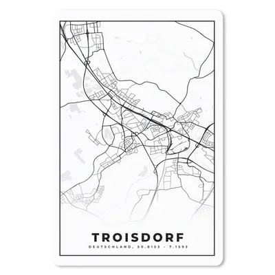Produktbild von MuchoWow® Mauspad Mousepad Karte - Troisdorf - Stadtplan 40x60 cm - Mousepads - Maus Mat - Pad - Mausunterlage - Schreibtisch Accesoire