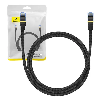 Obrázok produktu pre Baseus szybki kabel internetowy RJ45 cat.7 10Gbps 1m pleciony czarny