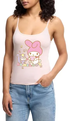 Produktbild von Spreadshirt My Melody Pflückt Mit Risu Herzblümchen Frauen Premium Organic Top mit Spaghettiträgern, XL, Puderrosa