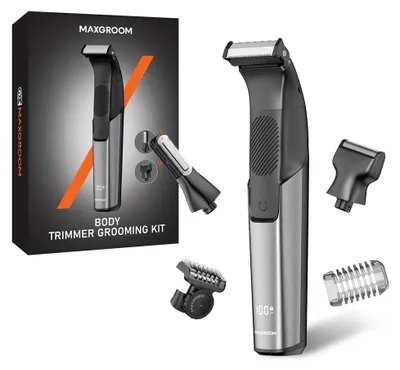 Zdjęcie produktu dla MAXGROOM M-319 wielofunkcyjny trymer z wymiennymi końcówkami - czarny