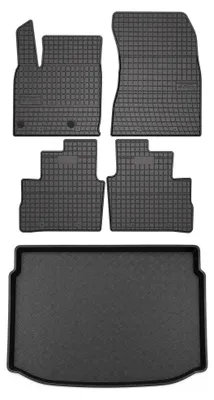Produktbild von Gummimatten + Kofferraumwanne für Nissan Qashqai III 2021- (variabler Ladeboden, oberer Ladeboden) – Schwarz, passgenau – Wielganizator SolidPRO