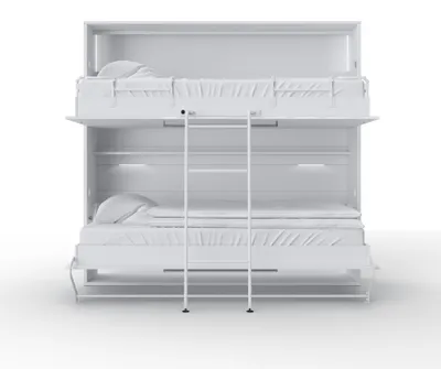 Zdjęcie produktu dla Półkotapczan piętrowy "Bunk bed" (2 x 90x200) biały/biały mat