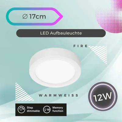 Produktbild von Briloner Fire LED Deckenlampe Warmweiß Weiß Stufendimmbar