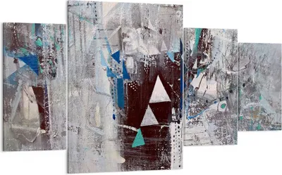 Produktbild von Bild auf Leinwand - Leinwandbild - Abstraktion modern - 160x90cm - Wand Bild - Wanddeko - Leinwanddruck - Bilder - Kunstdruck - Wanddekoration - Leinwand bilder - Wandkunst - DL160x90-4006