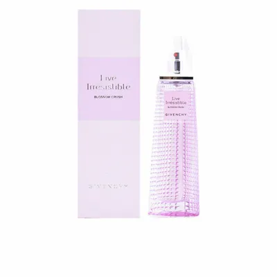 A perfume bottle and its packaging are displayed against a white background.