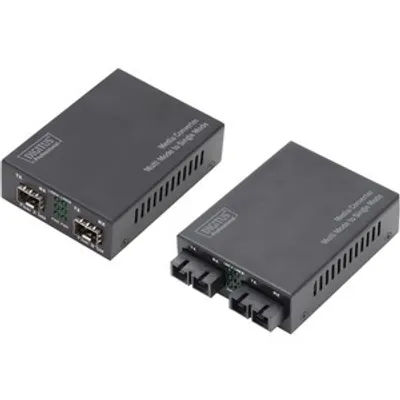 Produktbild von DIGITUS Gigabit Multimode/Singlemode Medienkonverter SFP