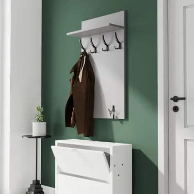 Obrázek produktu pro AKKE Light Graphite Šatní panel MAXI - SCHWARZE háčky ŠxV: 60x120 cm