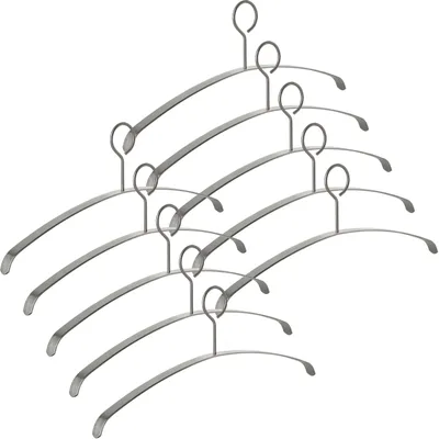 Produktbild von SOTECH Kleiderbügel Edelstahl mit geschlossener Öse – Garderobenbügel, Hosenbügel (10 Stück)