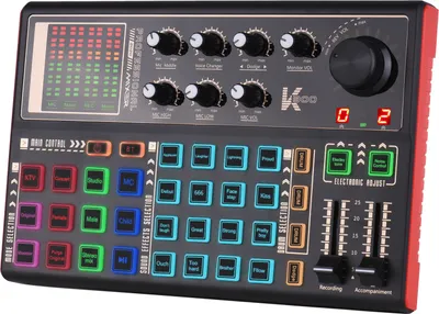 Produktbild von Muslady SK300 Live Soundkarte Externer Voice Changer Audio Mixer Eingebauter Akku Mehrere Soundeffekte fuer Live-Streaming Musikaufzeichnung Smartphone Computerspiel Karaoke