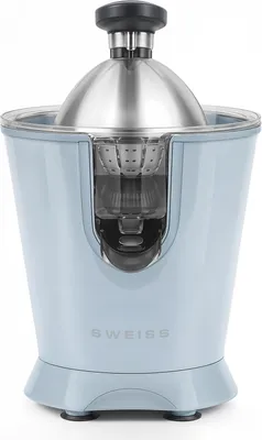 Produktbild von Elektrische Zitruspresse ZEST6, tropffreier Ausgießer, leistungsstarker Gelenkarm, 160 W, Blau