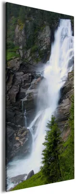 Produktbild von Wallario Premium Leinwandbild Wasserfall in Größe 60 x 150 cm