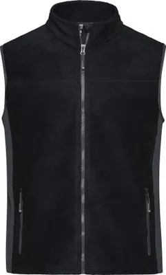 Produktbild von Strapazierfähige Fleece Weste im Materialmix black/carbon, Gr. M